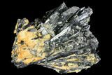 Metallic Stibnite Crystal Cluster - China #97819-1